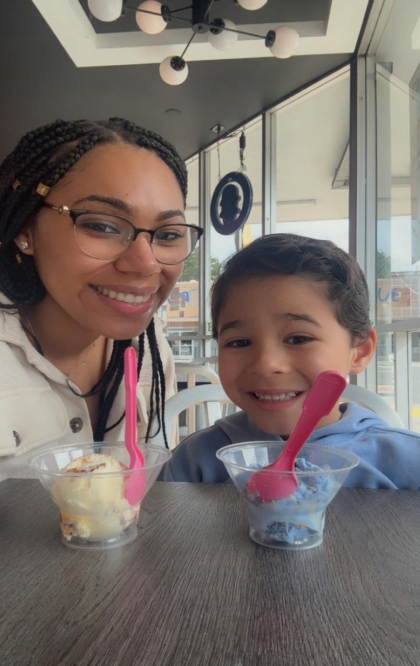 Jasmine and her son Nova-Caius