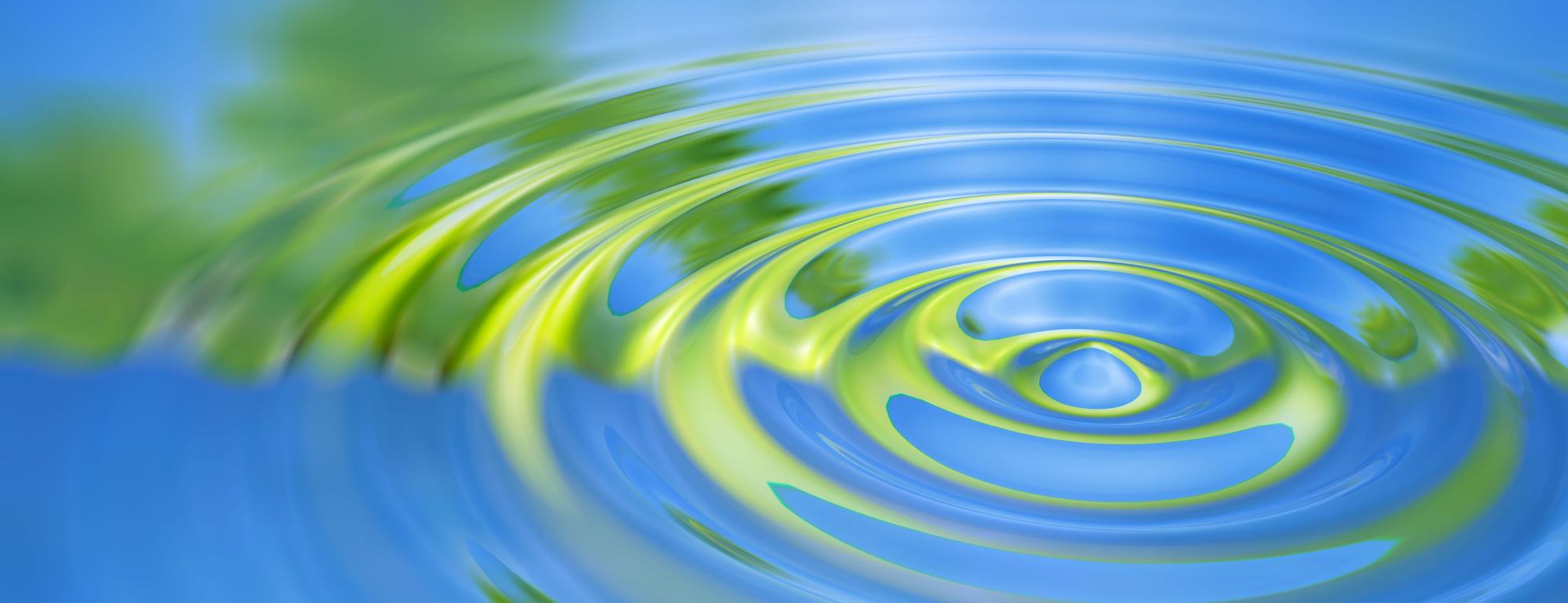 A ripple in a pool of water