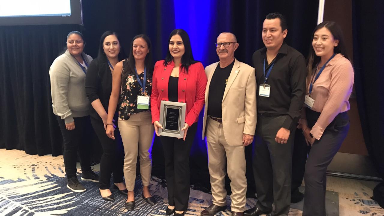 Award Winner Maria Carvajal with her Probation Team