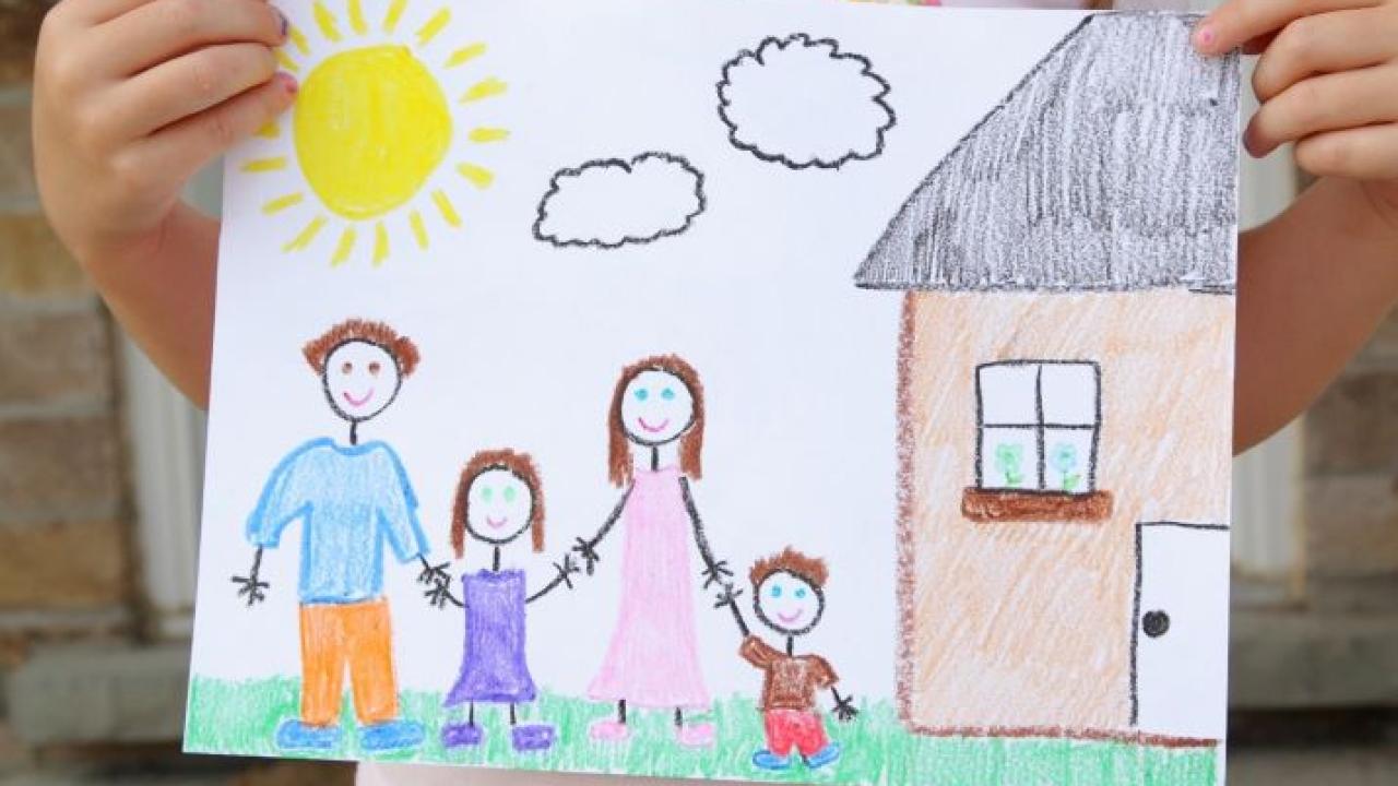 child's drawing of family