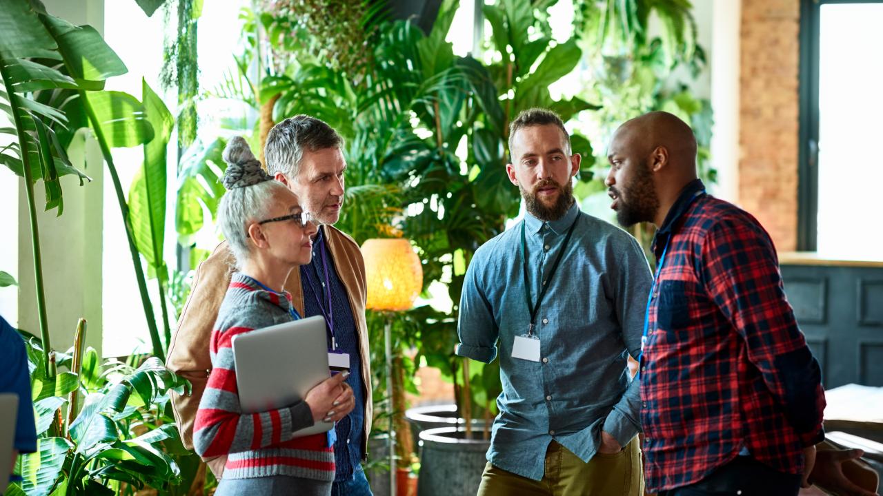 Colleagues in discussion