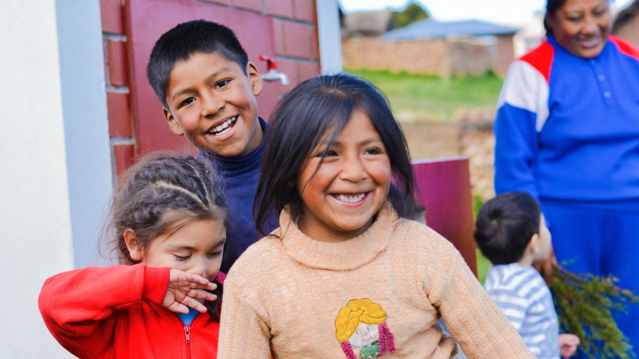Happy Native American family