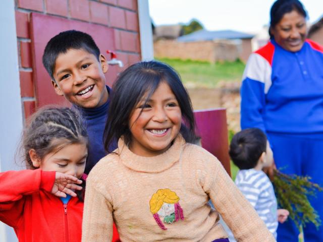 Happy Native American family