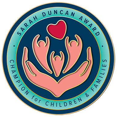 Sarah Duncan Champion for Children and Families Award Logo